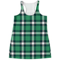 Irish St. Patrick's Day Plaid Print Women's Racerback Tank Top