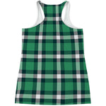 Irish St. Patrick's Day Plaid Print Women's Racerback Tank Top