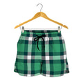 Irish St. Patrick's Day Plaid Print Women's Shorts