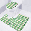 Irish St. Patrick's Day Tartan Print 3 Piece Bath Mat Set