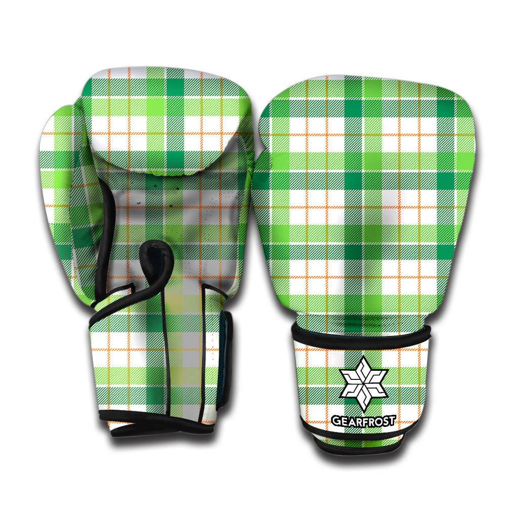 Irish St. Patrick's Day Tartan Print Boxing Gloves