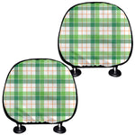 Irish St. Patrick's Day Tartan Print Car Headrest Covers