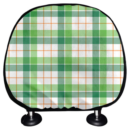 Irish St. Patrick's Day Tartan Print Car Headrest Covers