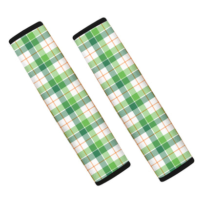 Irish St. Patrick's Day Tartan Print Car Seat Belt Covers
