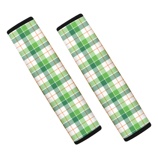 Irish St. Patrick's Day Tartan Print Car Seat Belt Covers
