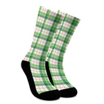 Irish St. Patrick's Day Tartan Print Crew Socks