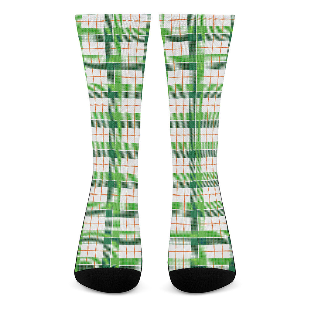 Irish St. Patrick's Day Tartan Print Crew Socks
