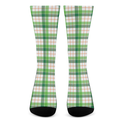 Irish St. Patrick's Day Tartan Print Crew Socks