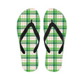 Irish St. Patrick's Day Tartan Print Flip Flops