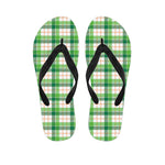 Irish St. Patrick's Day Tartan Print Flip Flops