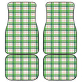 Irish St. Patrick's Day Tartan Print Front and Back Car Floor Mats