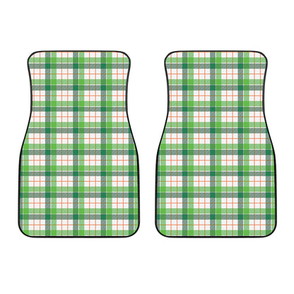 Irish St. Patrick's Day Tartan Print Front Car Floor Mats