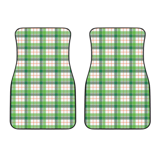 Irish St. Patrick's Day Tartan Print Front Car Floor Mats