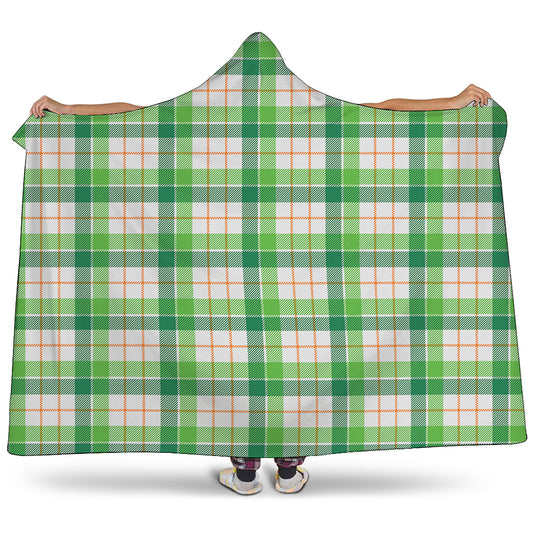 Irish St. Patrick's Day Tartan Print Hooded Blanket