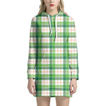 Irish St. Patrick's Day Tartan Print Hoodie Dress