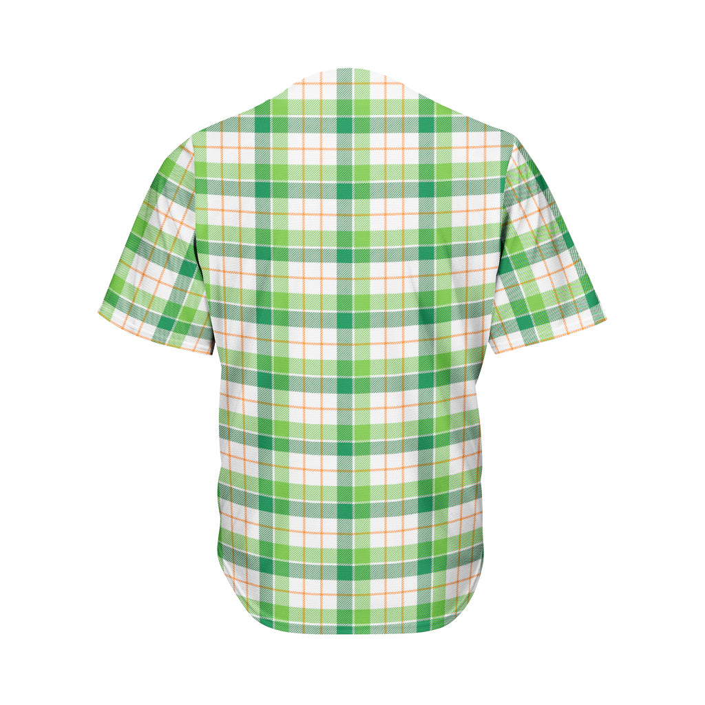 Irish St. Patrick's Day Tartan Print Men's Baseball Jersey