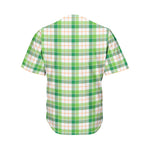 Irish St. Patrick's Day Tartan Print Men's Baseball Jersey