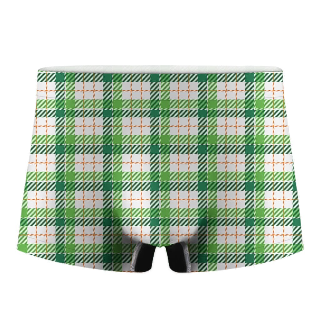 Irish St. Patrick's Day Tartan Print Men's Boxer Briefs