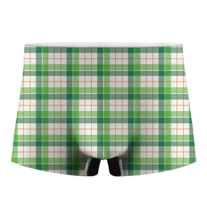 Irish St. Patrick's Day Tartan Print Men's Boxer Briefs