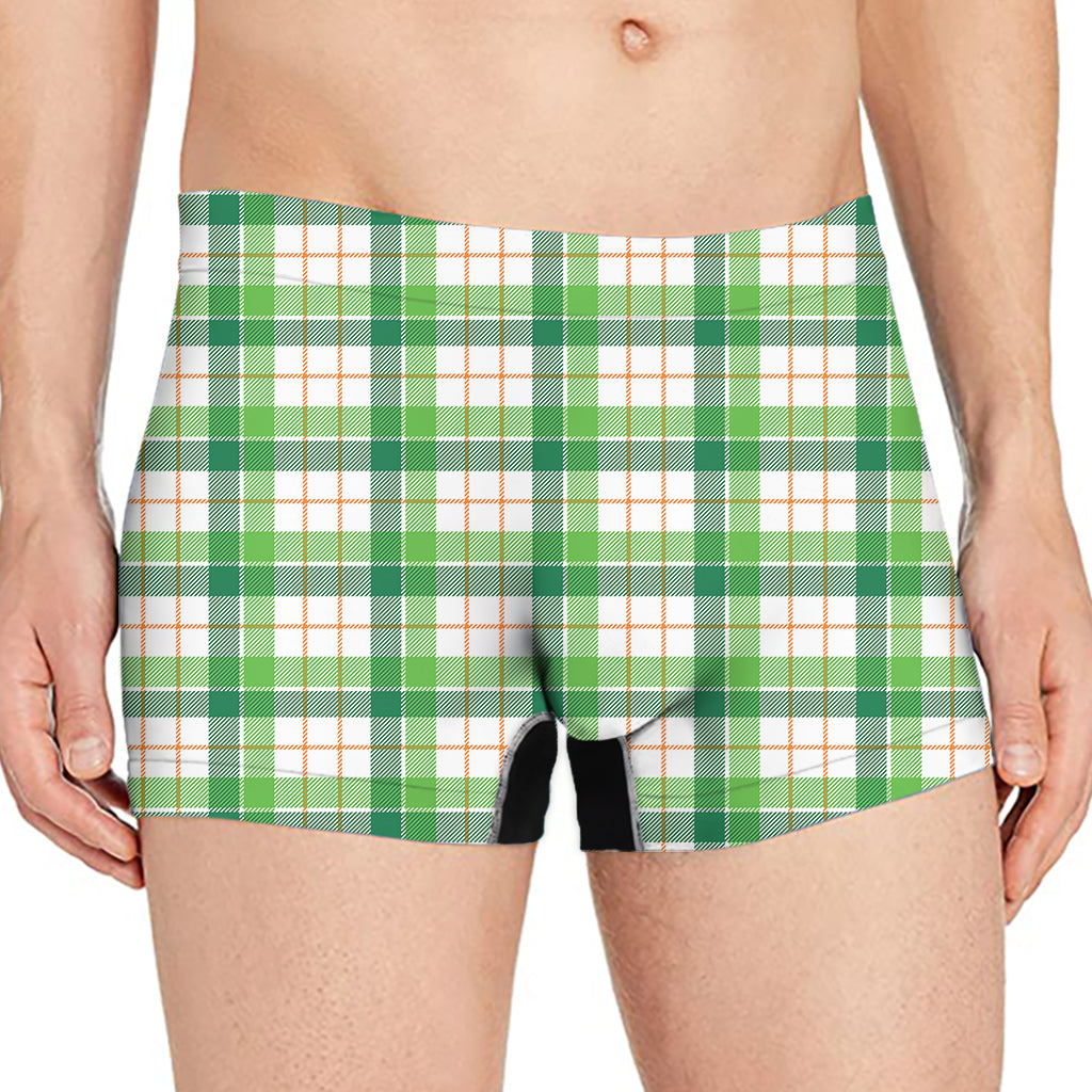Irish St. Patrick's Day Tartan Print Men's Boxer Briefs