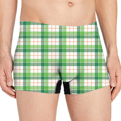 Irish St. Patrick's Day Tartan Print Men's Boxer Briefs