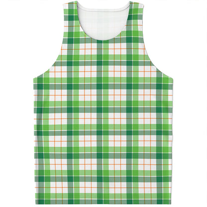 Irish St. Patrick's Day Tartan Print Men's Tank Top