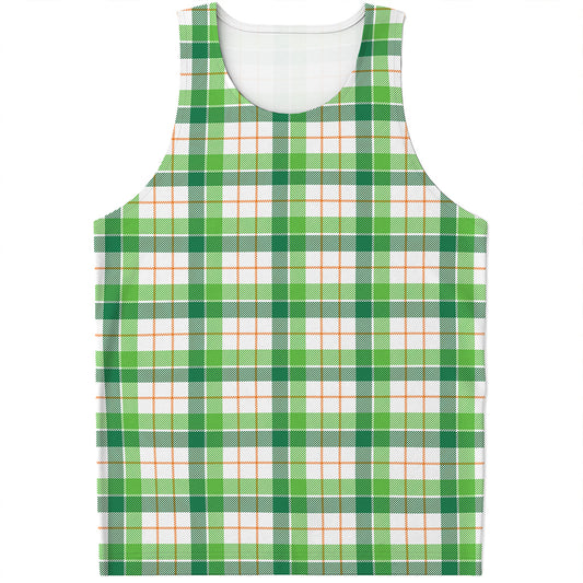 Irish St. Patrick's Day Tartan Print Men's Tank Top