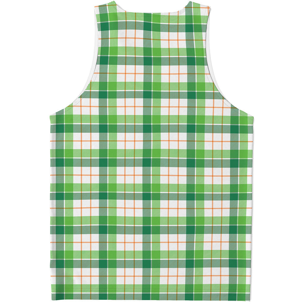 Irish St. Patrick's Day Tartan Print Men's Tank Top