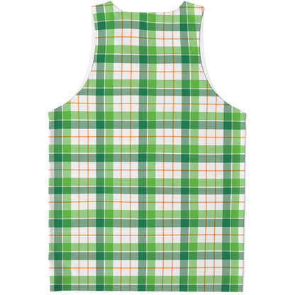 Irish St. Patrick's Day Tartan Print Men's Tank Top