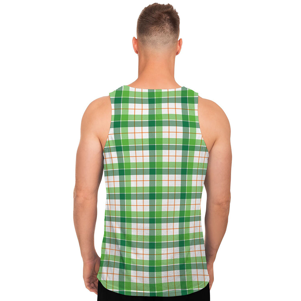 Irish St. Patrick's Day Tartan Print Men's Tank Top