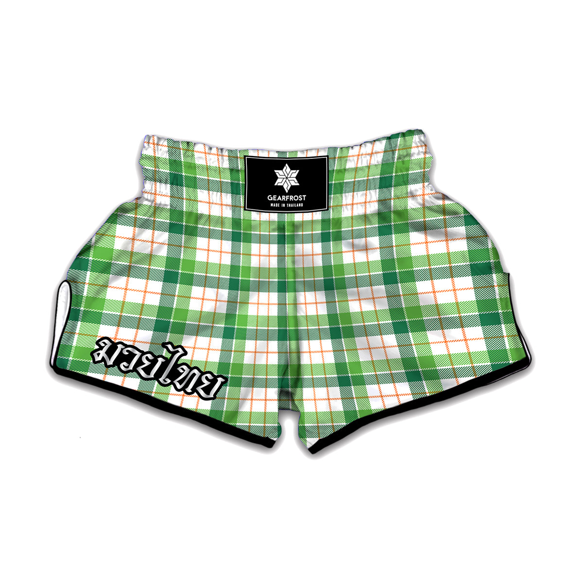 Irish St. Patrick's Day Tartan Print Muay Thai Boxing Shorts