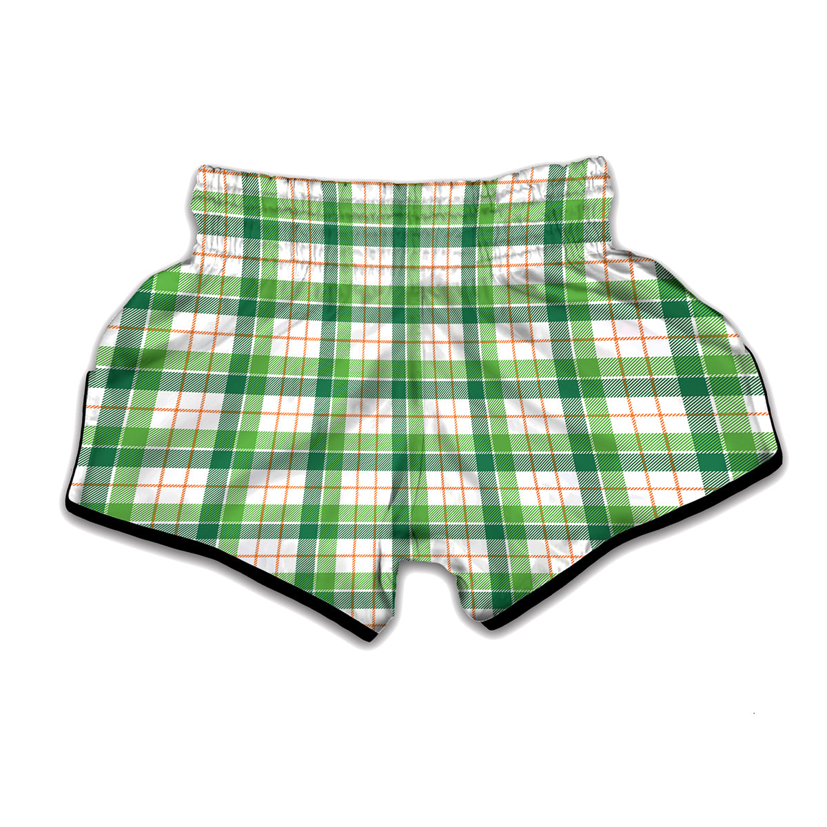 Irish St. Patrick's Day Tartan Print Muay Thai Boxing Shorts