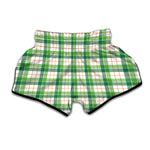 Irish St. Patrick's Day Tartan Print Muay Thai Boxing Shorts