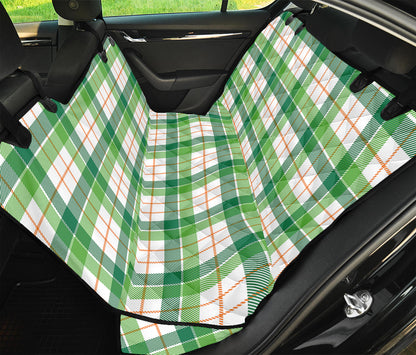Irish St. Patrick's Day Tartan Print Pet Car Back Seat Cover
