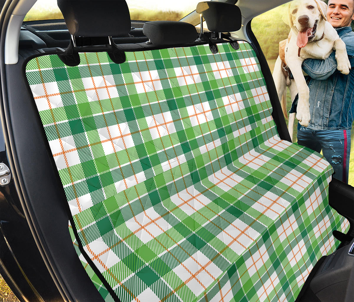 Irish St. Patrick's Day Tartan Print Pet Car Back Seat Cover