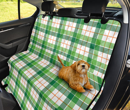 Irish St. Patrick's Day Tartan Print Pet Car Back Seat Cover