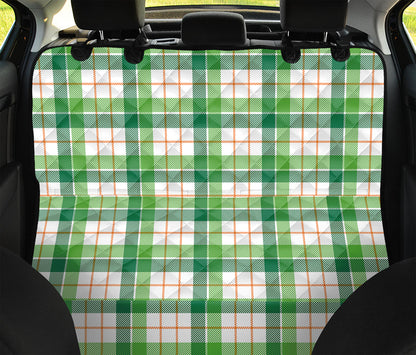 Irish St. Patrick's Day Tartan Print Pet Car Back Seat Cover