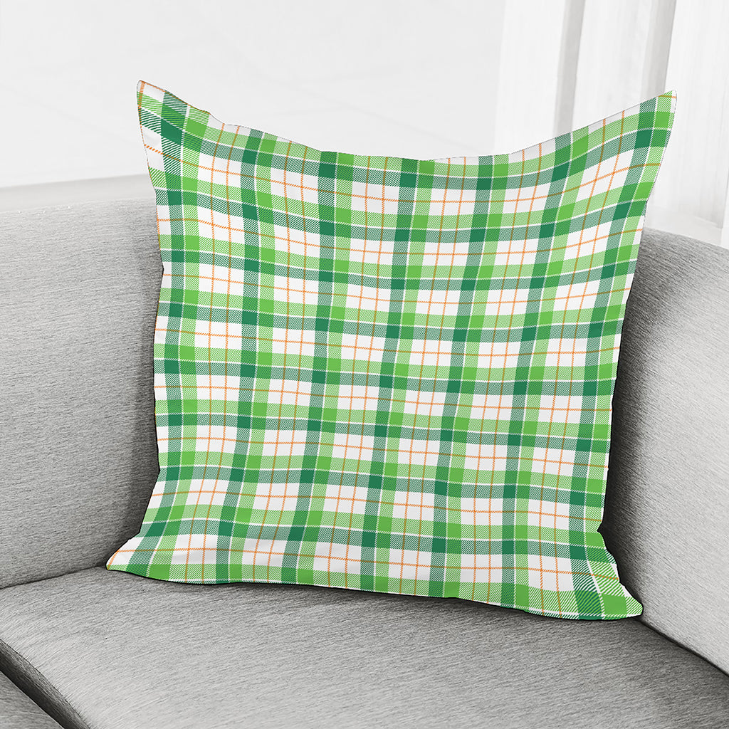 Irish St. Patrick's Day Tartan Print Pillow Cover