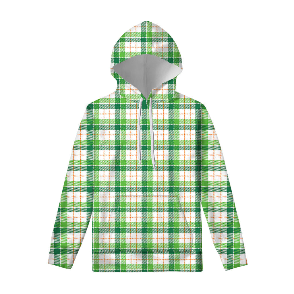 Irish St. Patrick's Day Tartan Print Pullover Hoodie