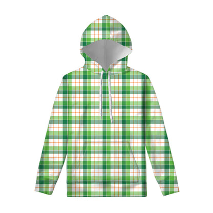 Irish St. Patrick's Day Tartan Print Pullover Hoodie