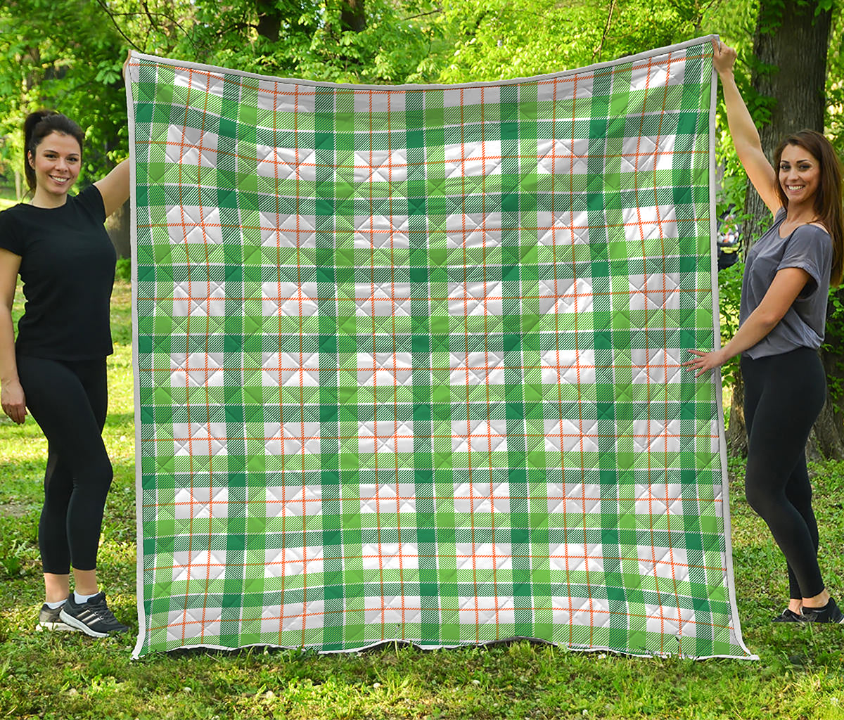 Irish St. Patrick's Day Tartan Print Quilt
