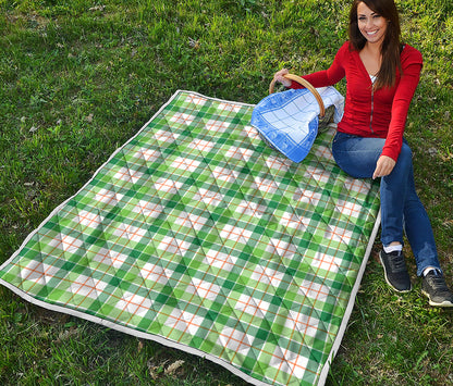 Irish St. Patrick's Day Tartan Print Quilt