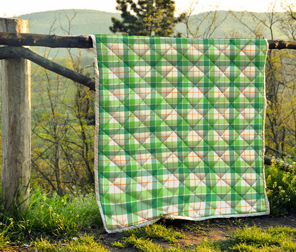 Irish St. Patrick's Day Tartan Print Quilt