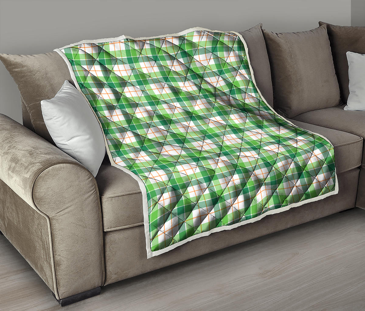 Irish St. Patrick's Day Tartan Print Quilt