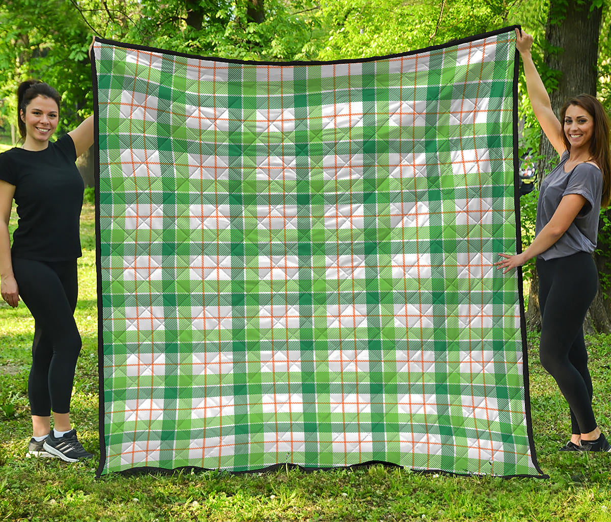Irish St. Patrick's Day Tartan Print Quilt