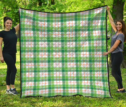 Irish St. Patrick's Day Tartan Print Quilt