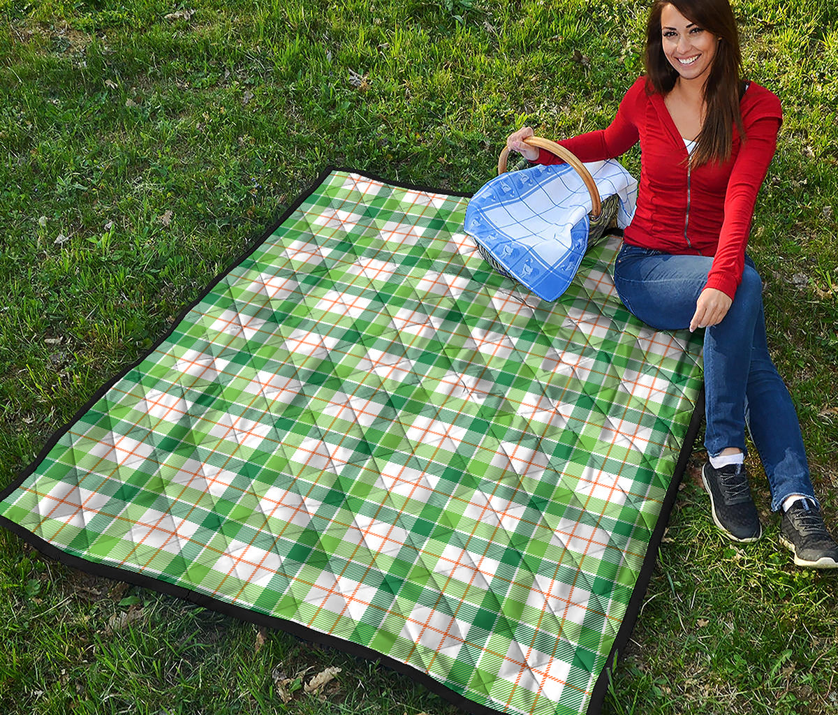 Irish St. Patrick's Day Tartan Print Quilt