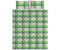 Irish St. Patrick's Day Tartan Print Quilt Bed Set