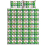 Irish St. Patrick's Day Tartan Print Quilt Bed Set