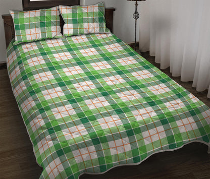 Irish St. Patrick's Day Tartan Print Quilt Bed Set